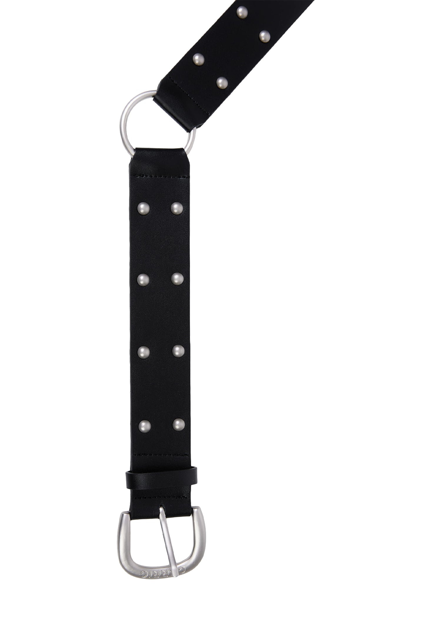 cerric - TWO RING RIVET BELT / BLACK