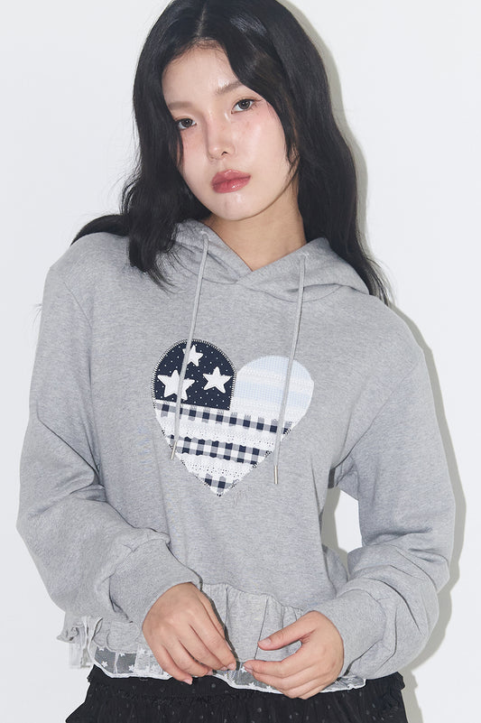 illigo - Tiny Lace Hoodie Melange