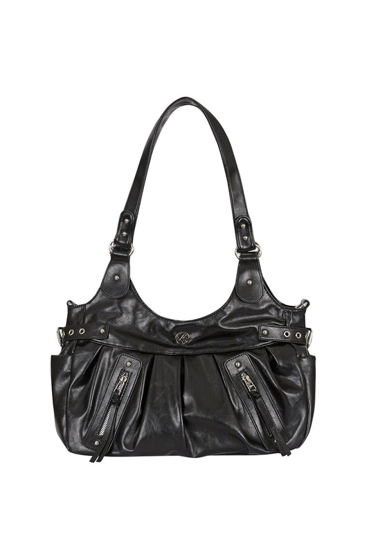illigo - Amber Buckle Shoulder Bag Black