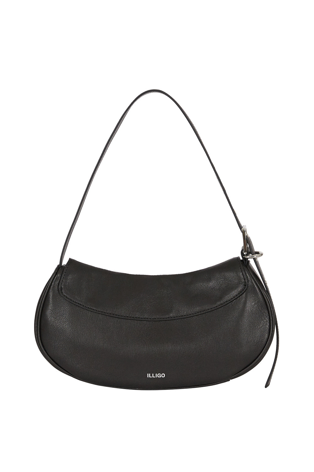 illigo - Stud Ornament Hobo Bag Black