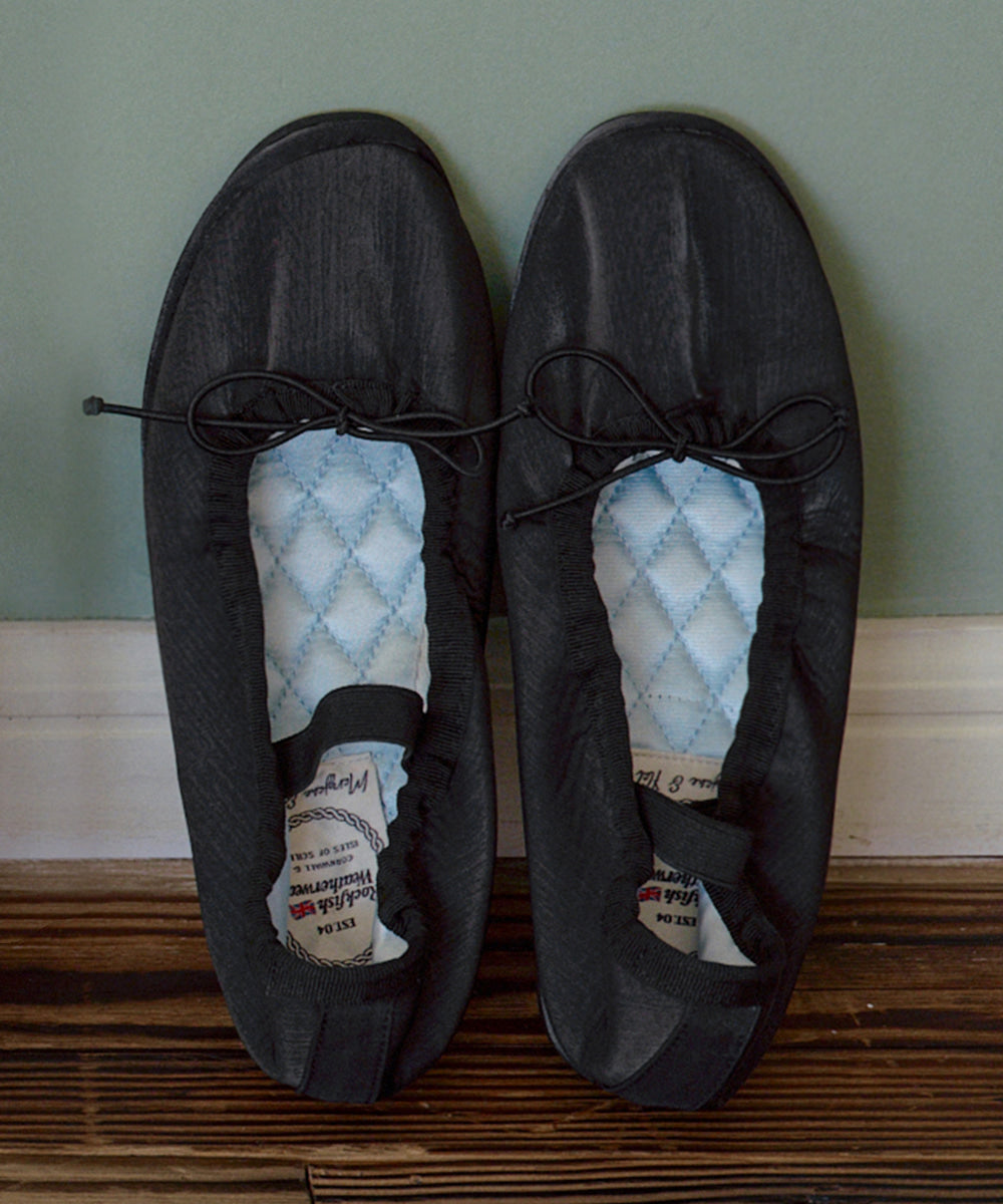 WISLEY SCRUNCH FLATS - BLACK