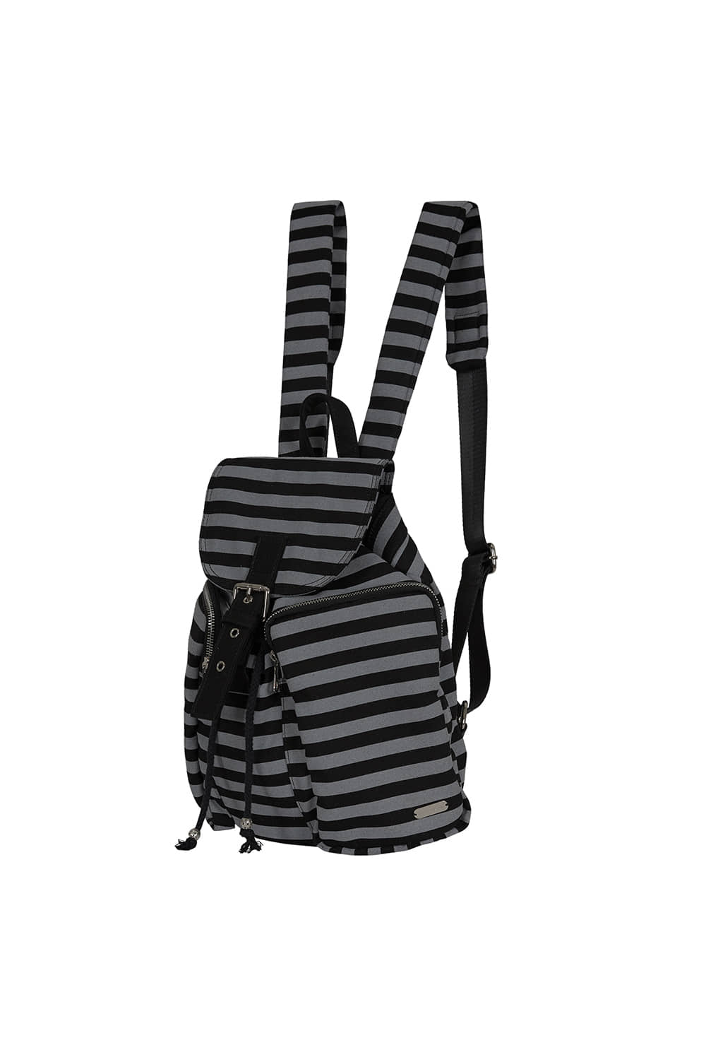 illigo - Pattern Buckle Backpack Stripe Black