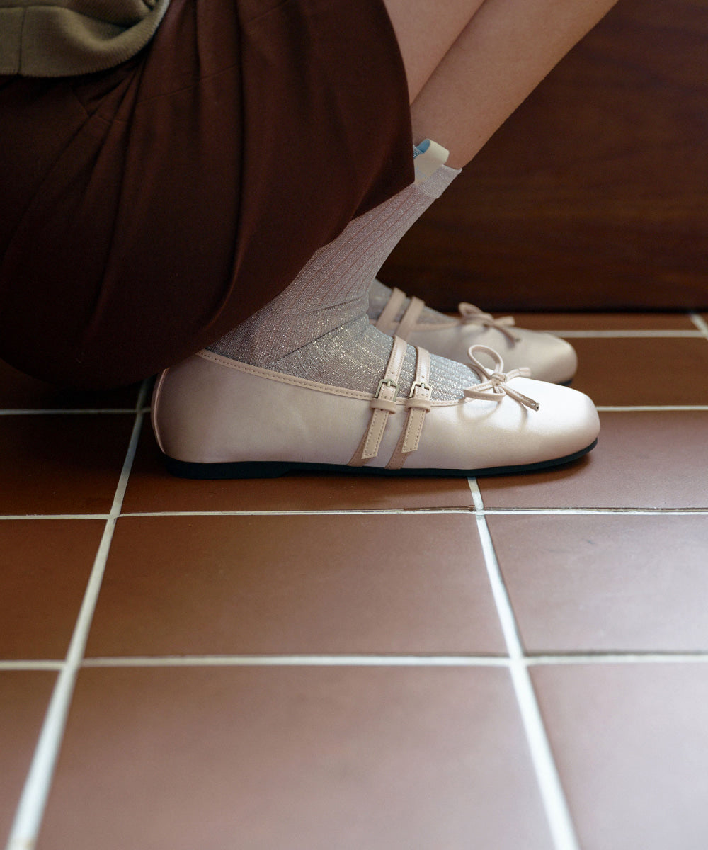 Rockfish Weatherwear - SQUARE TOE TWO STRAP MARYJANES(SATIN) - 3 colors