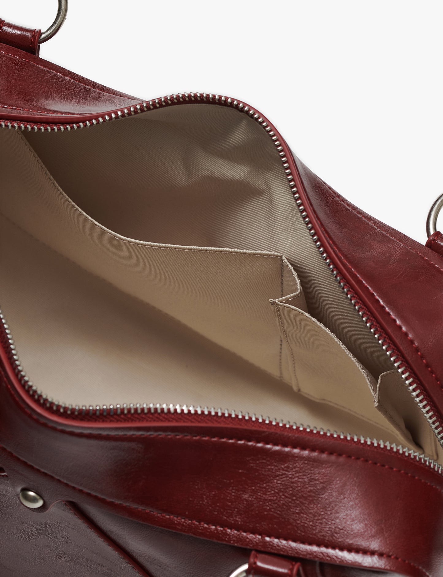 sunburnproject - Faux Leather M.O.S Bag(BURGUNDY)