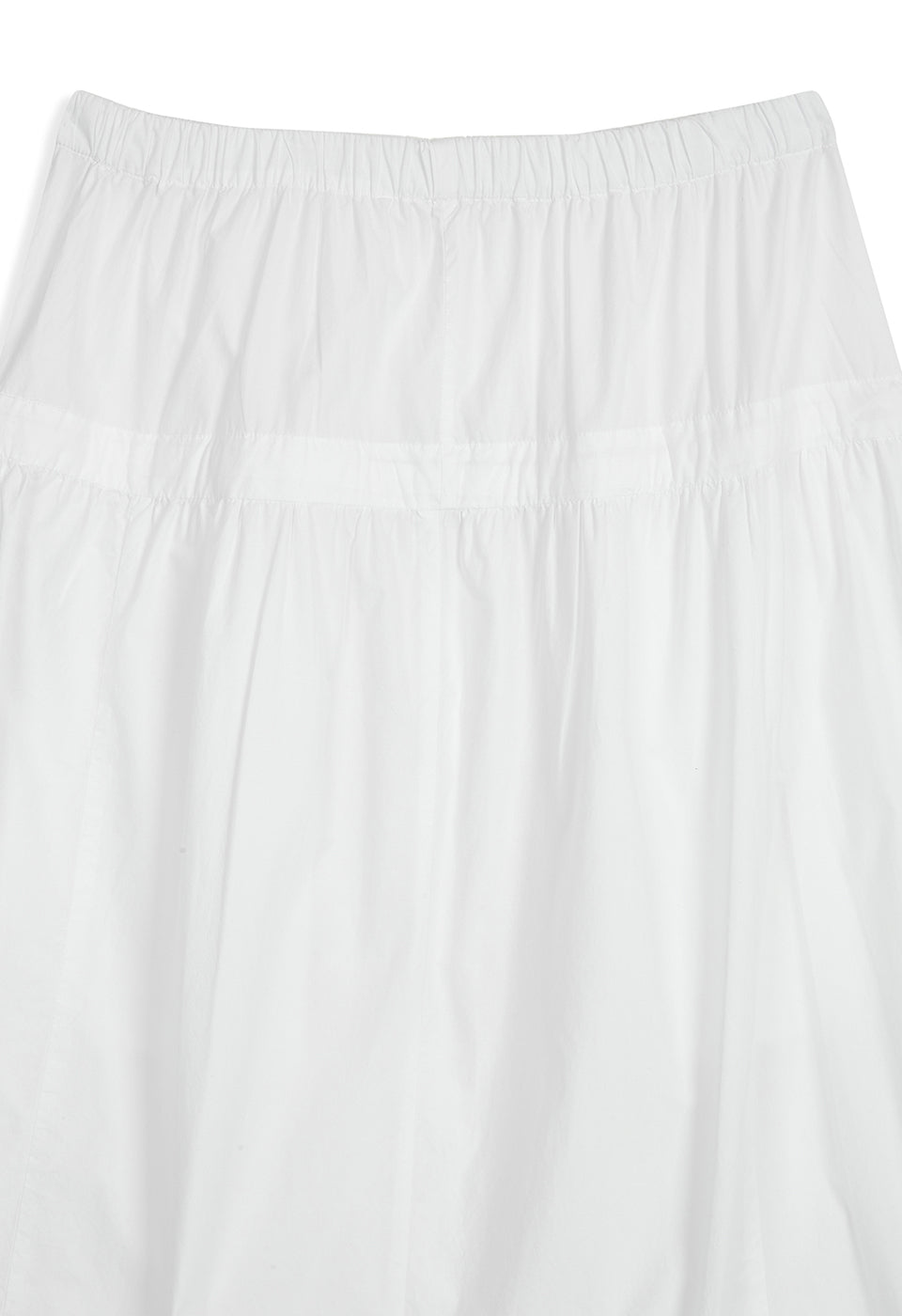 OPENYY - ROLLED WAIST TIERED SKIRT, WHITE