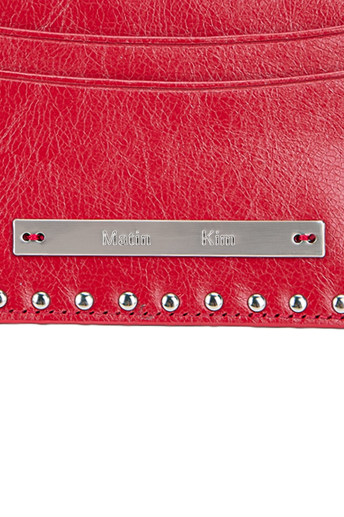 Matin Kim - WESTERN STUD CARD WALLET IN RED