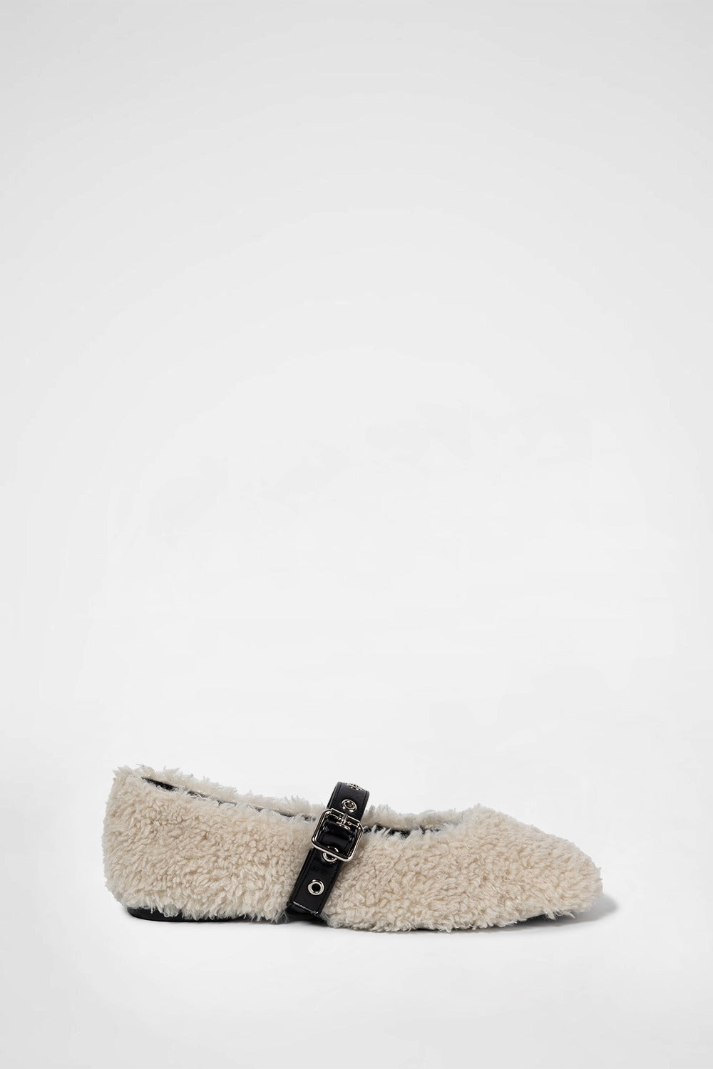 KHIHO - BOUCLE BALLERINA FLAT / BEIGE