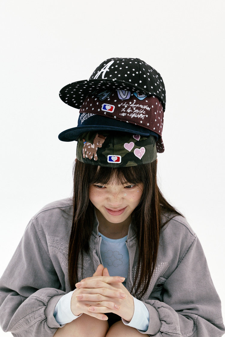 the museum visitor - TMV PATCH EMBROIDERY CAP (BLACK)
