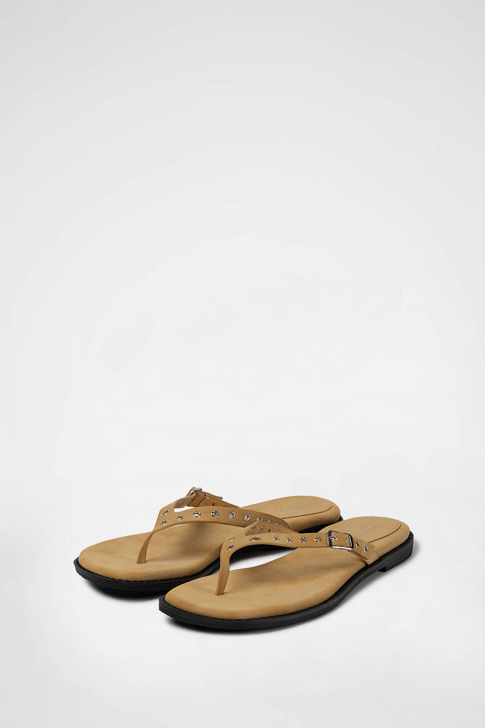 khiho - EYELET FLIP-FLOP / BEIGE