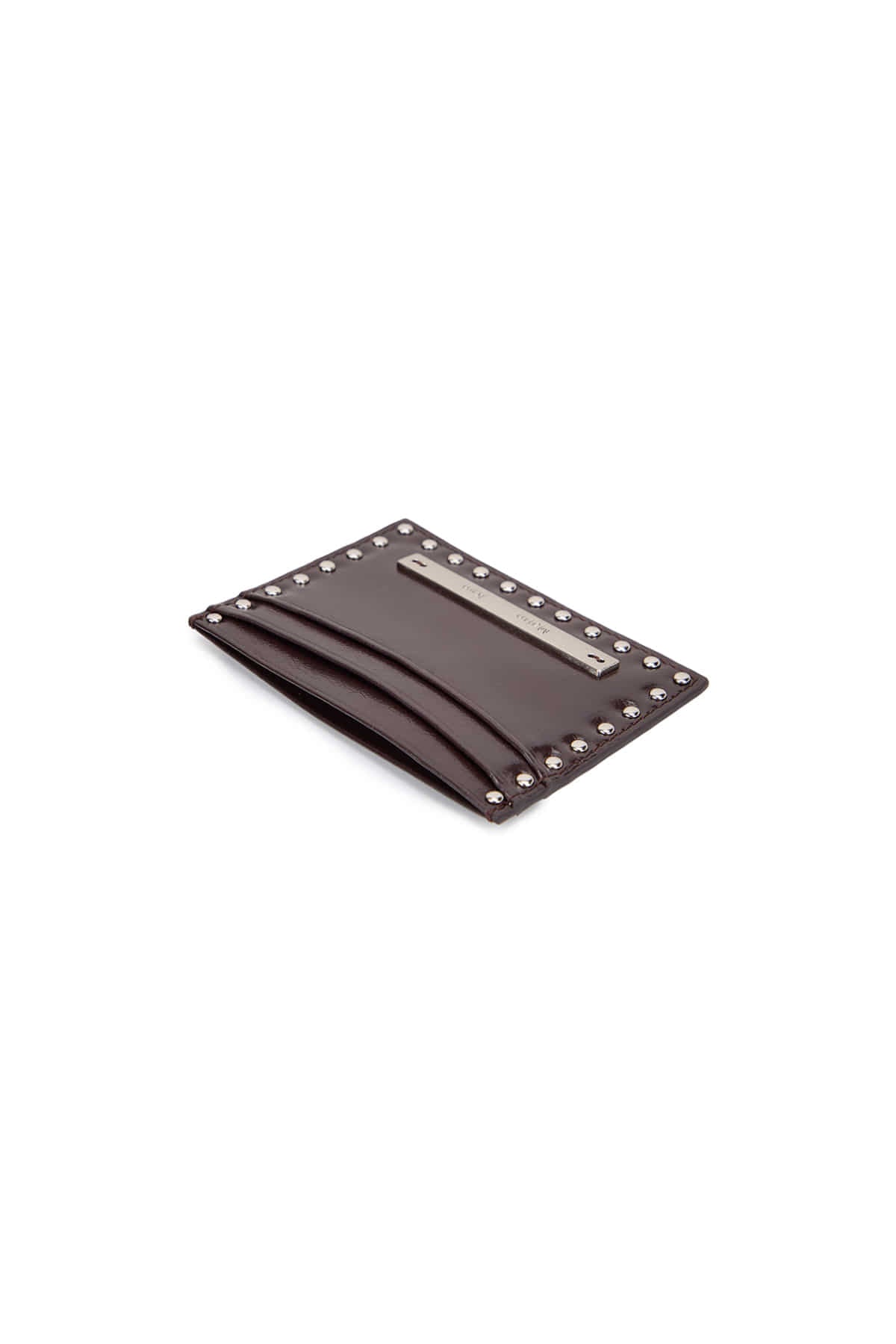 Matin Kim - WESTERN STUD CARD WALLET IN BROWN