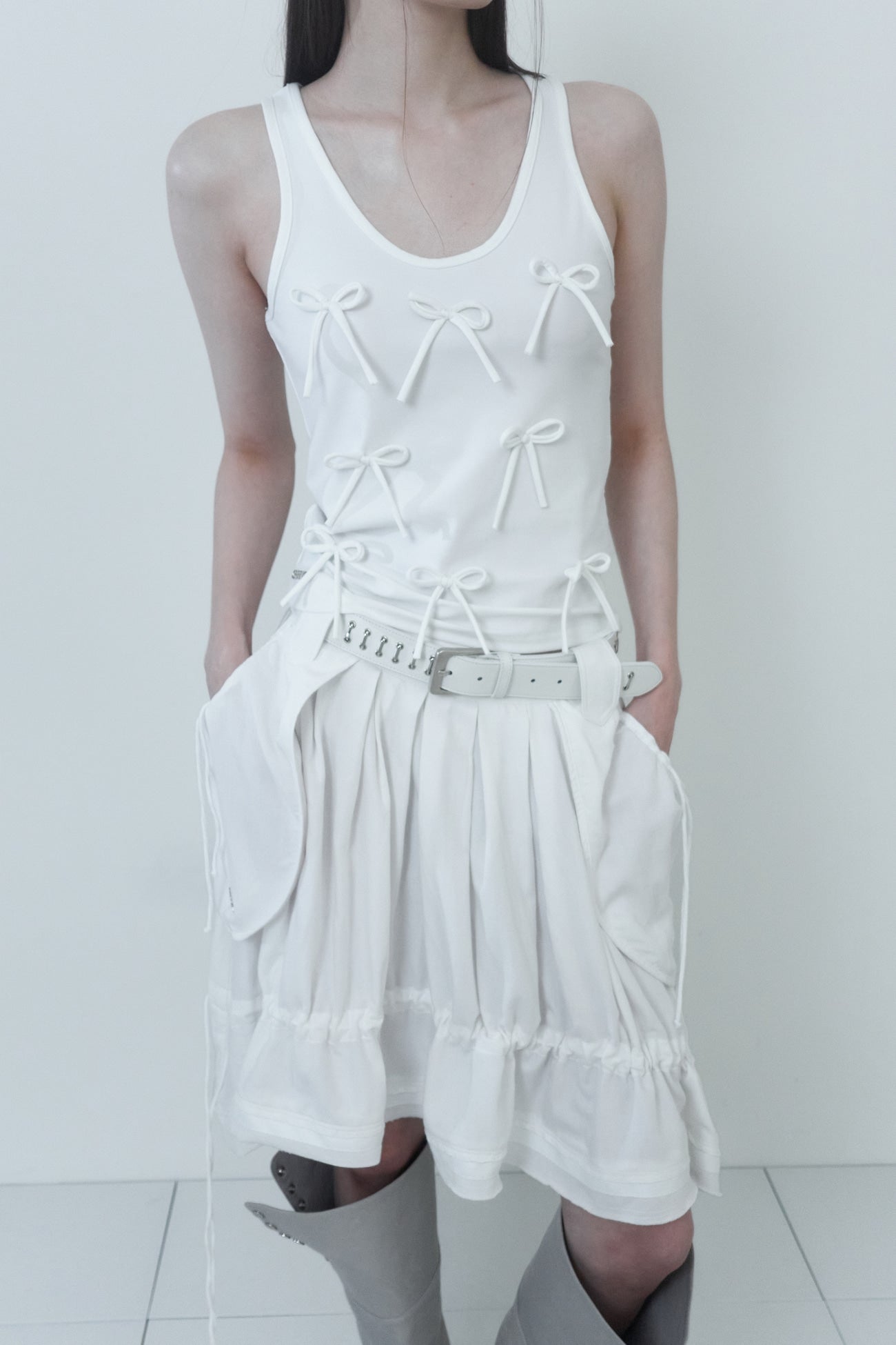 cerric - STAPLER BELT / WHITE