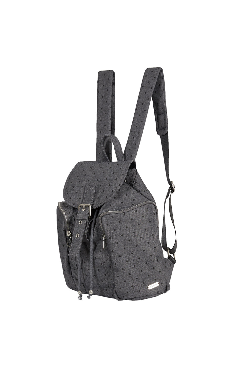 ●ILLIGO● Pattern Buckle Backpack Dot 25SMBAG10DTCH illigo - Pattern Buckle Backpack Dot Charcoal – lolamoon.co