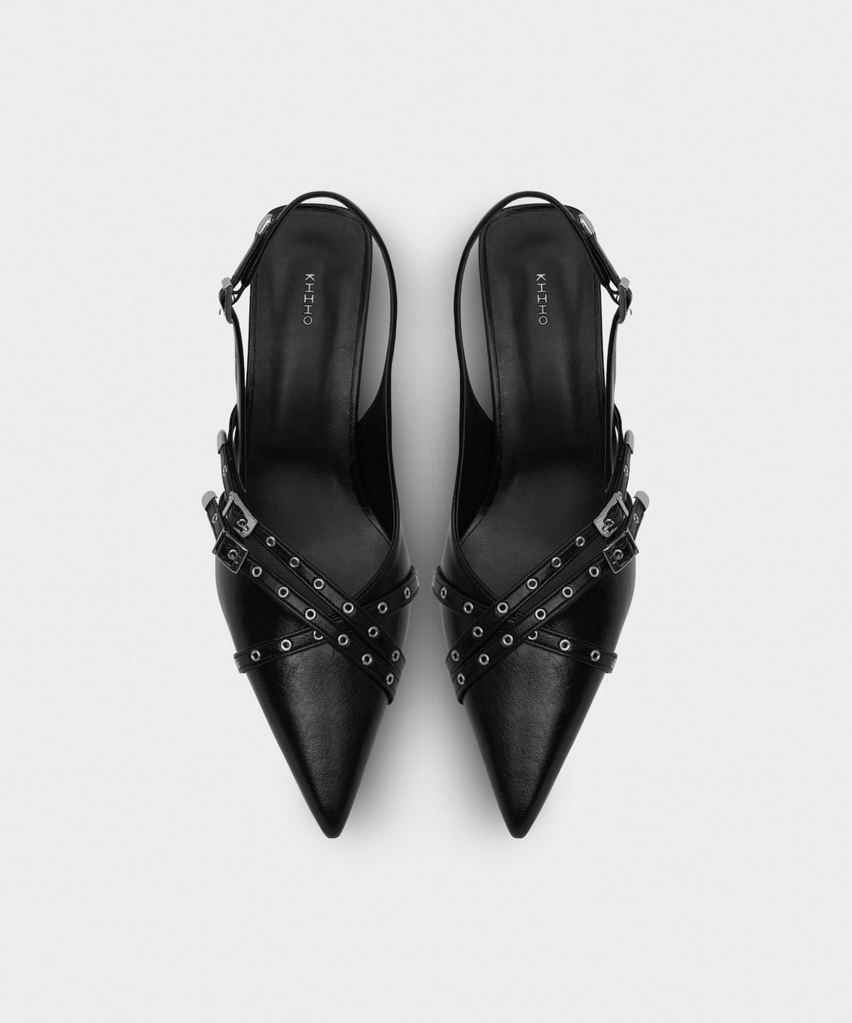 KHIHO - BELTED SLINGBACK / BLACK