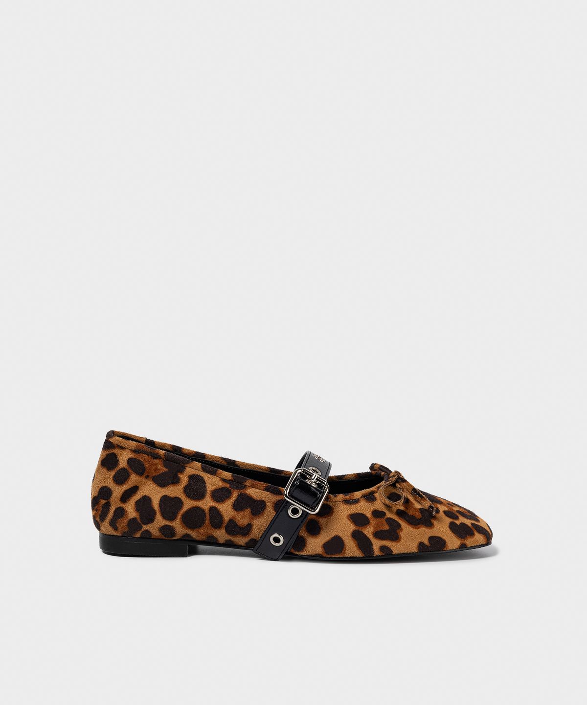 KHIHO - BUCKLE STRAP BALLERINA FLAT / LEOPARD