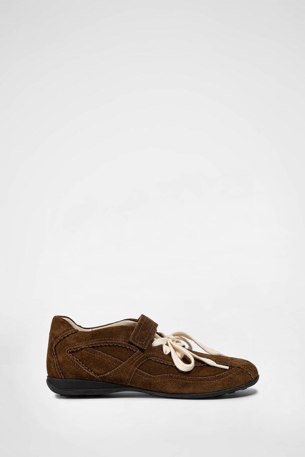 KHIHO - PINKING MARY JANE SNEAKERS / BROWN