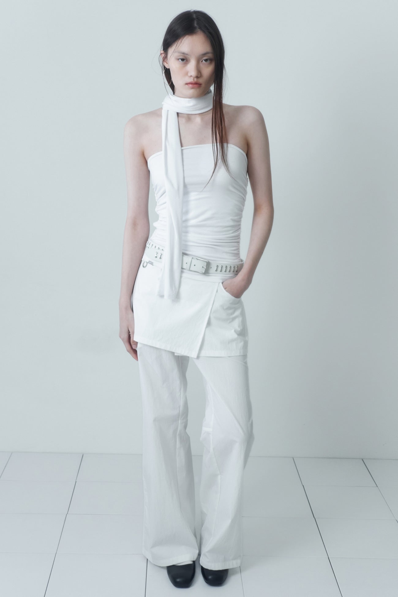 cerric - STAPLER BELT / WHITE