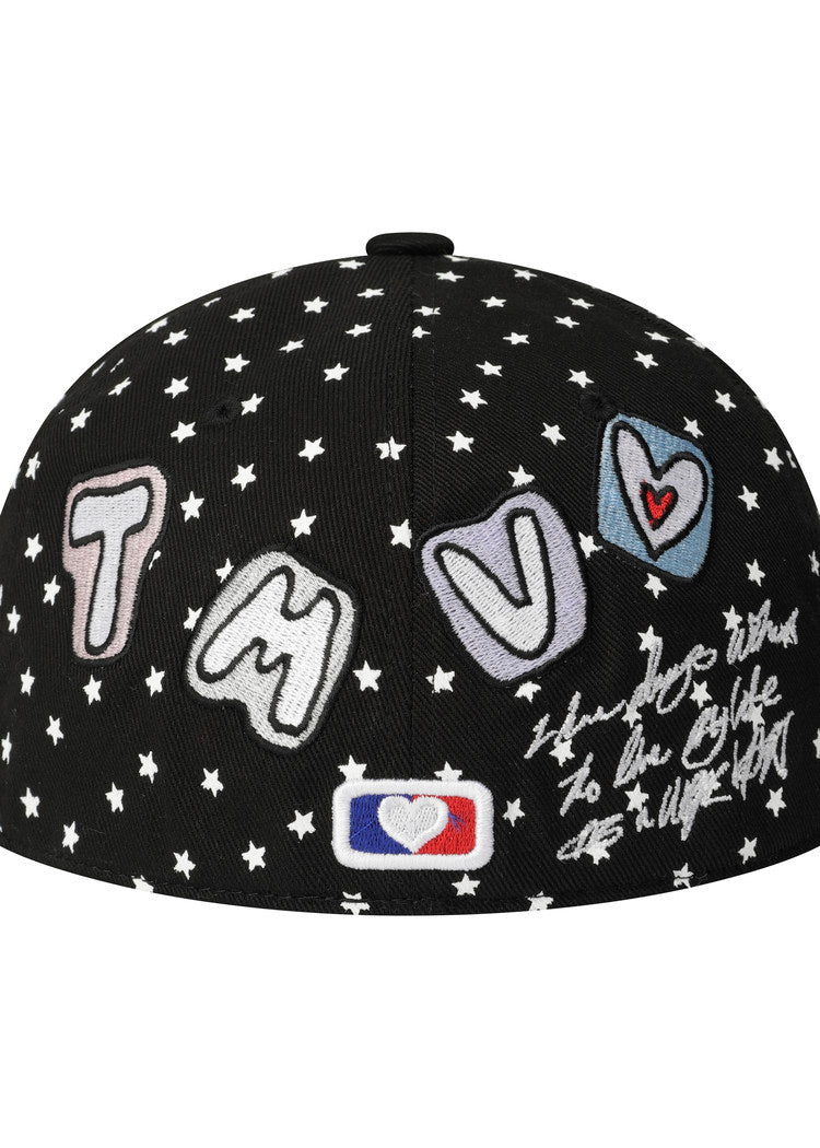 the museum visitor - TMV PATCH EMBROIDERY CAP (BLACK)