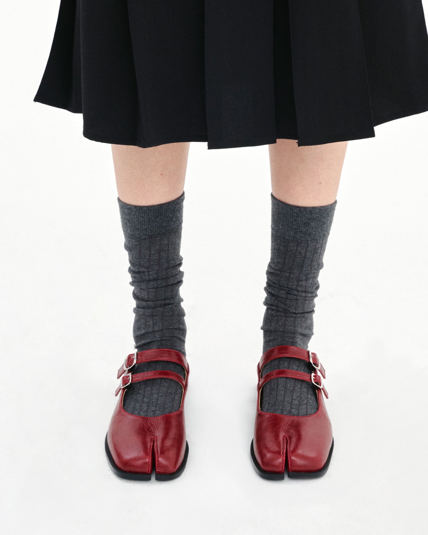 PAES - Double Buckle Mule / Burgundy