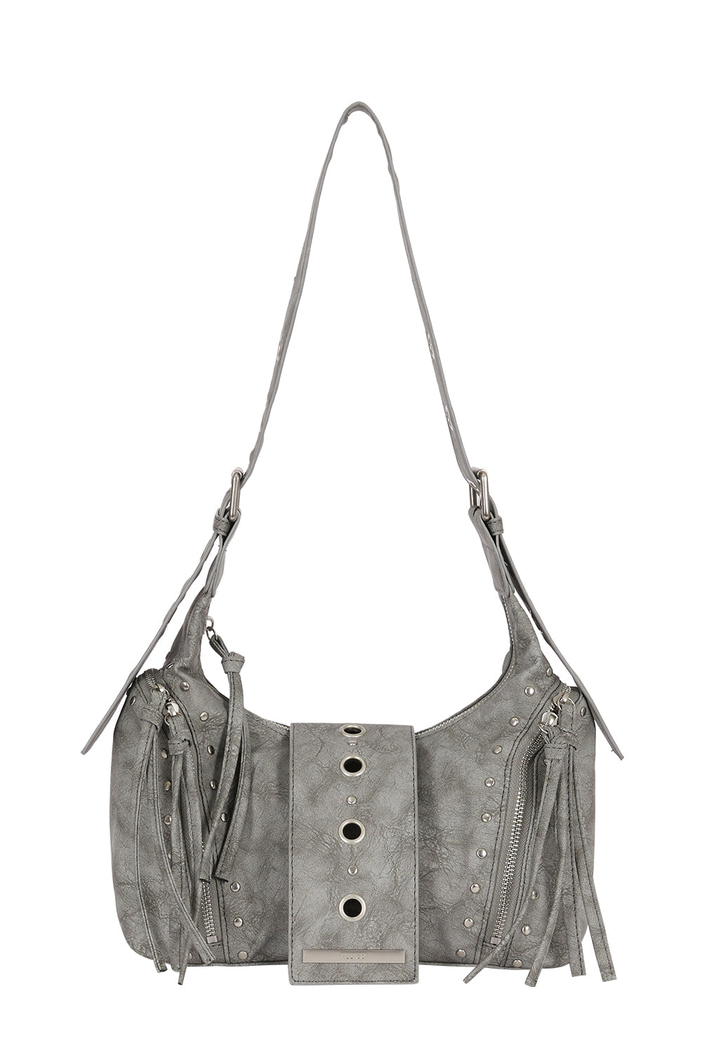 illigo - Leaf Eyelet Shoulder Bag Gray