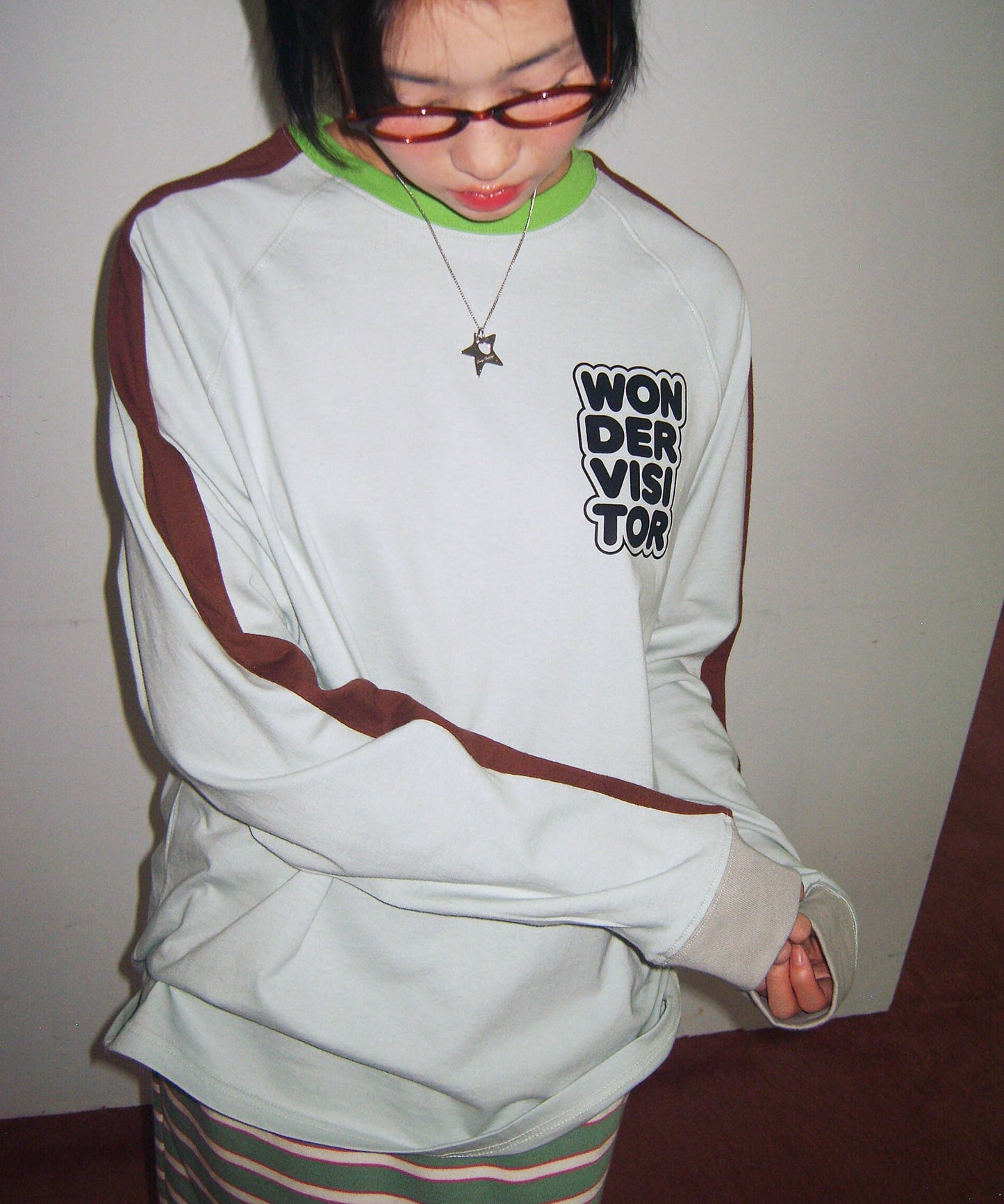 印花款少女感 T 恤長袖