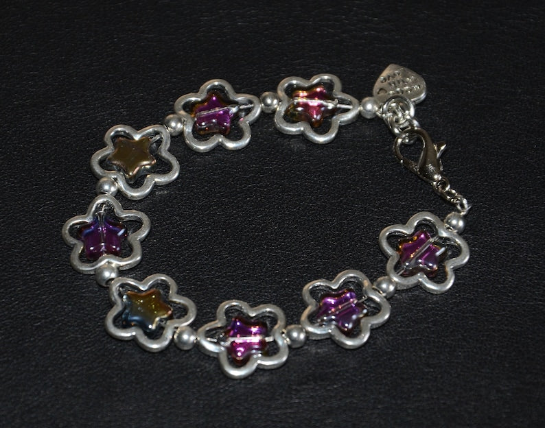西班牙品牌OA-fancy glass pentagram bracelet