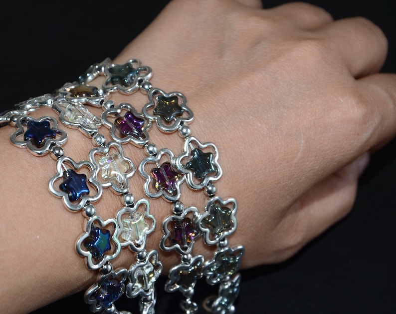 西班牙品牌OA-fancy glass pentagram bracelet