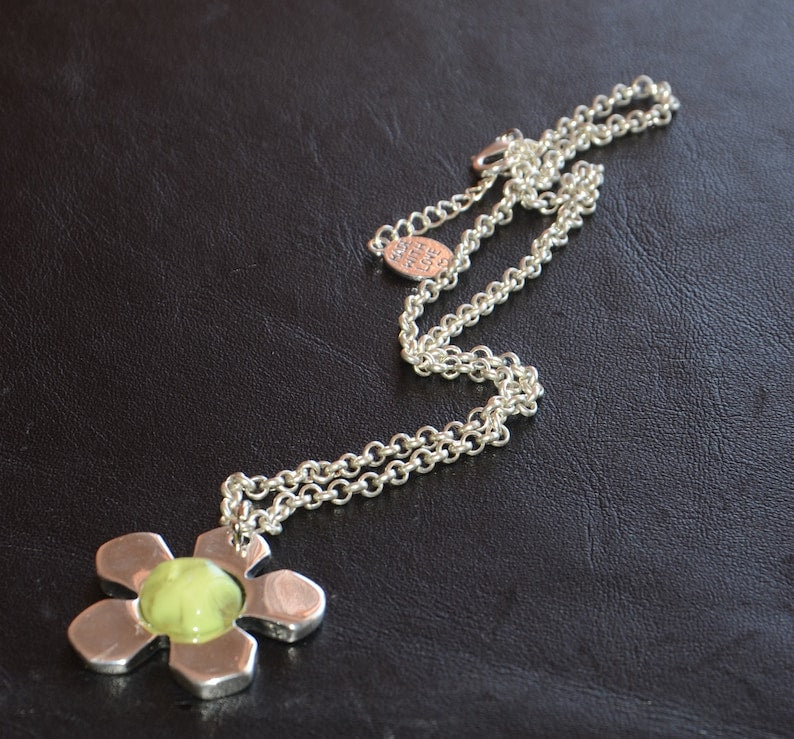 西班牙品牌OA-Thick silver plated chain necklace