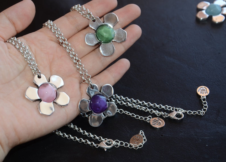 西班牙品牌OA-Thick silver plated chain necklace