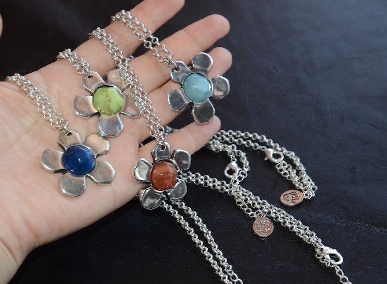 西班牙品牌OA-Thick silver plated chain necklace