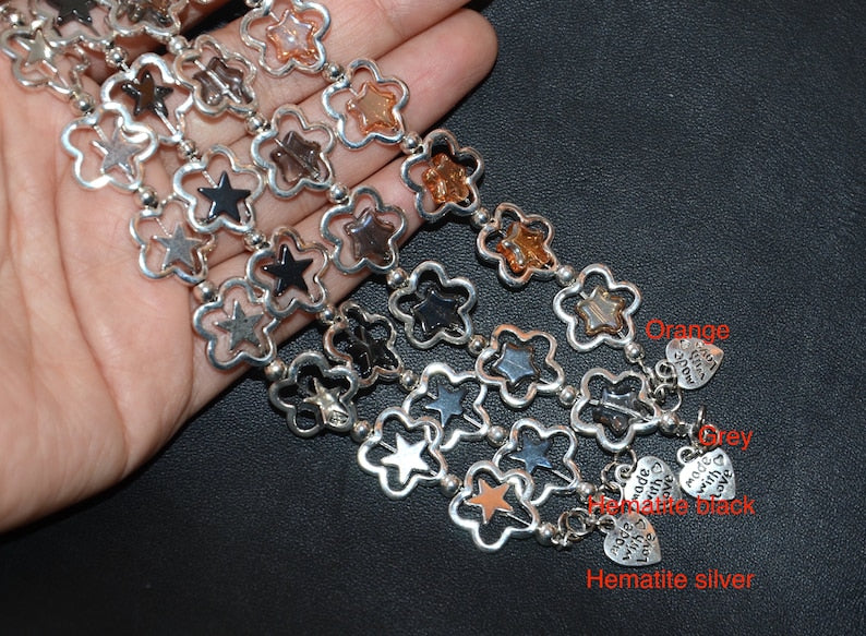 西班牙品牌OA-fancy glass pentagram bracelet