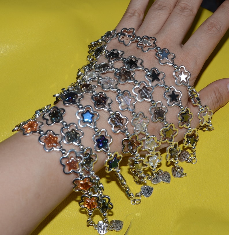 西班牙品牌OA-fancy glass pentagram bracelet