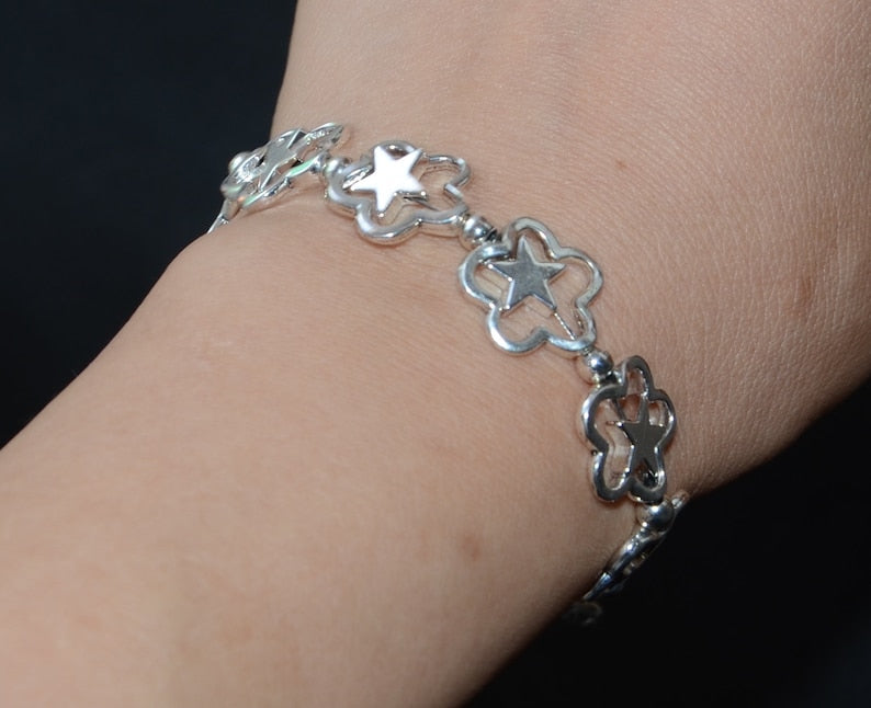 西班牙品牌OA-fancy glass pentagram bracelet