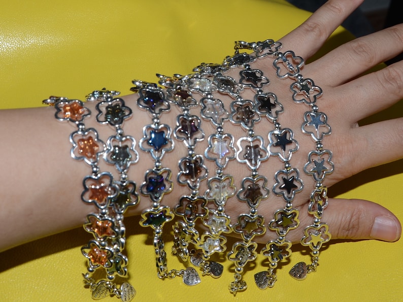 西班牙品牌OA-fancy glass pentagram bracelet