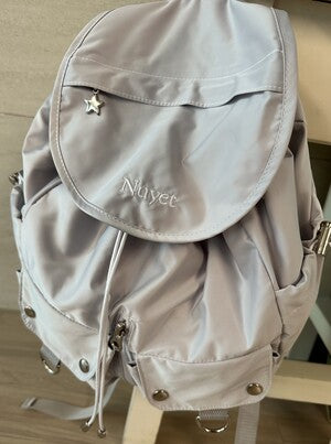 Nuyet - Grey round pocket backpack