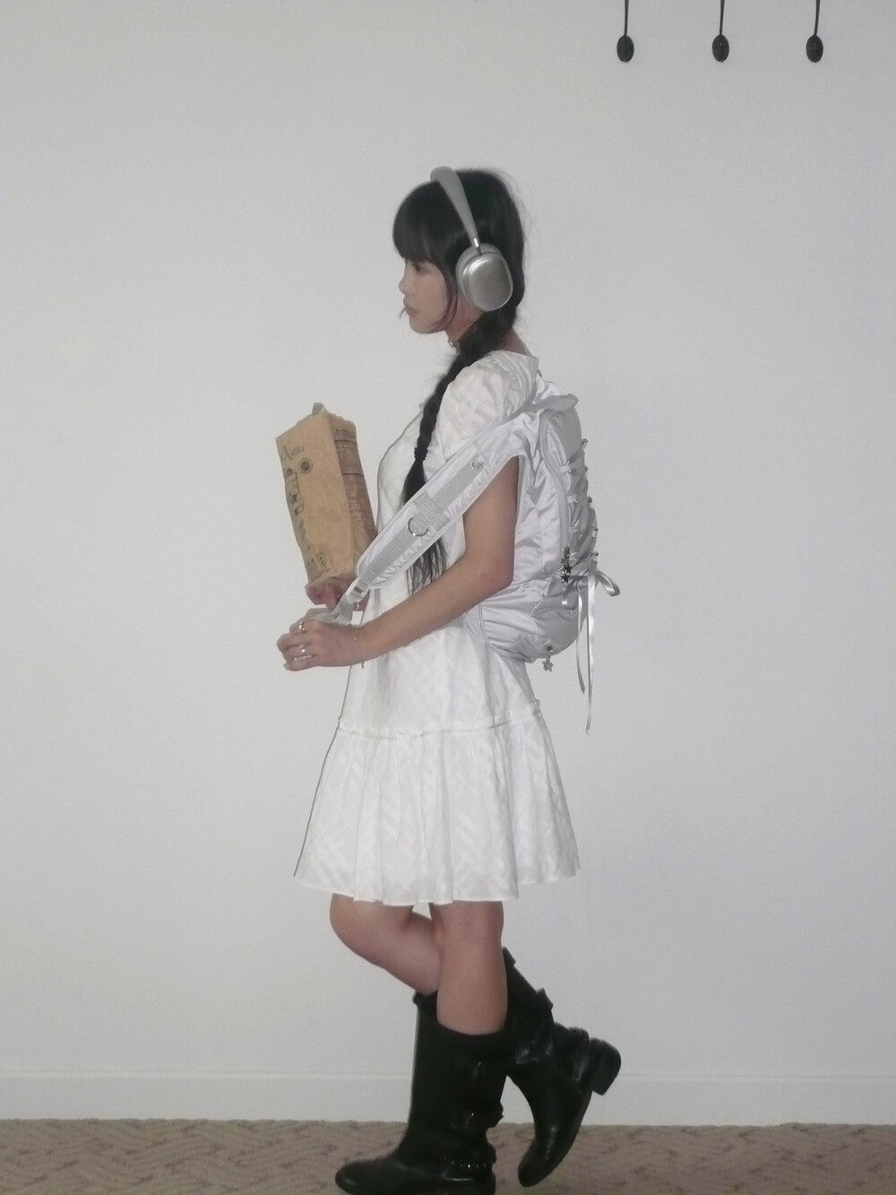 Nuyet - Lace up backpack _ Grey