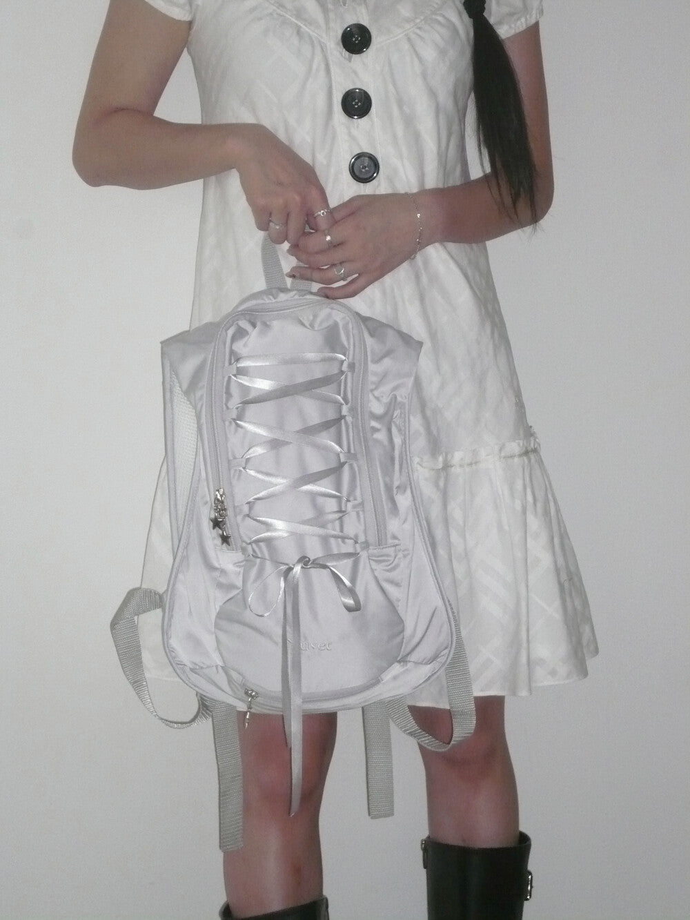 Nuyet - Lace up backpack _ Grey