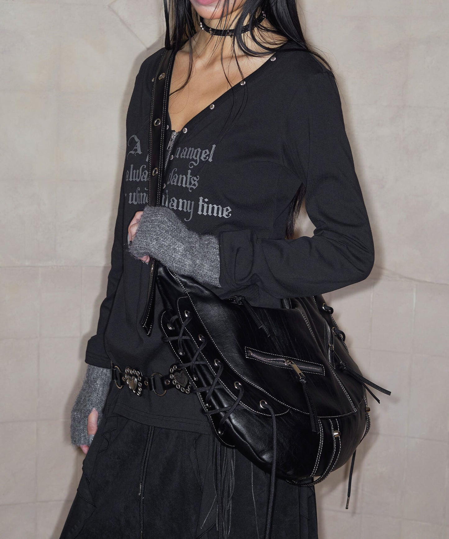 Notknowing - Halfmoon Moto Cross Bag (LEATHER)