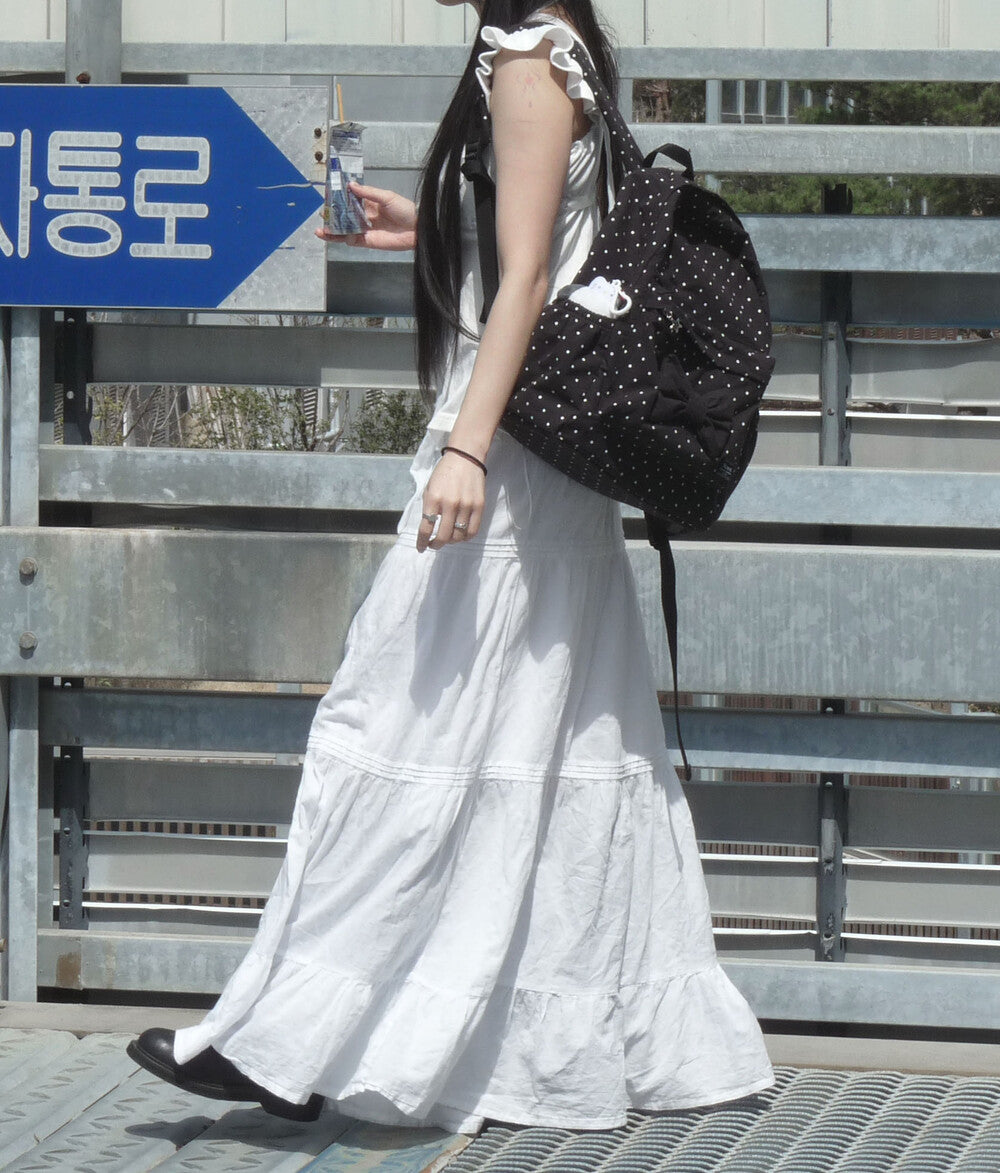 Nuyet - Polka dot ribbon backpack