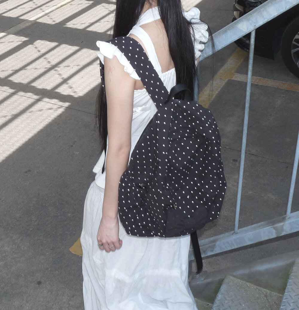 Nuyet - Polka dot ribbon backpack