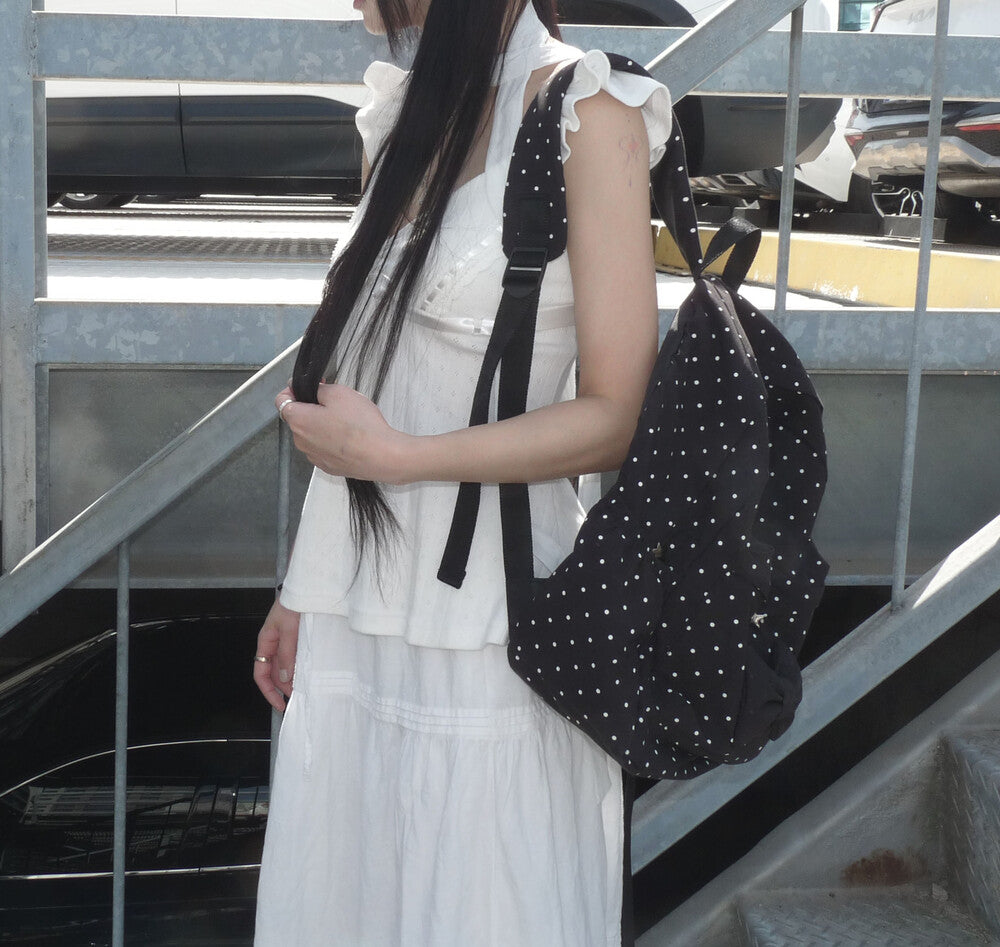 Nuyet - Polka dot ribbon backpack