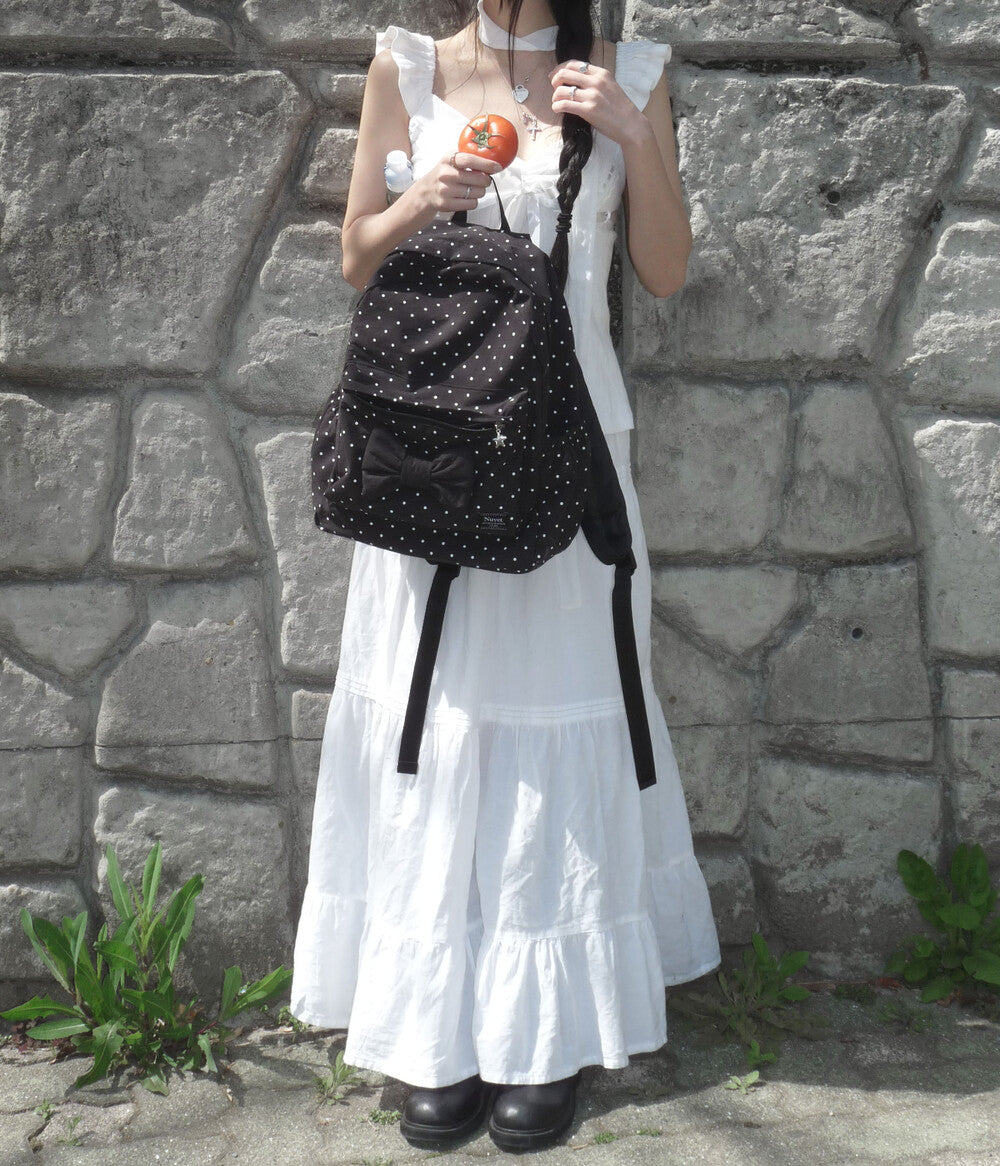 Nuyet - Polka dot ribbon backpack