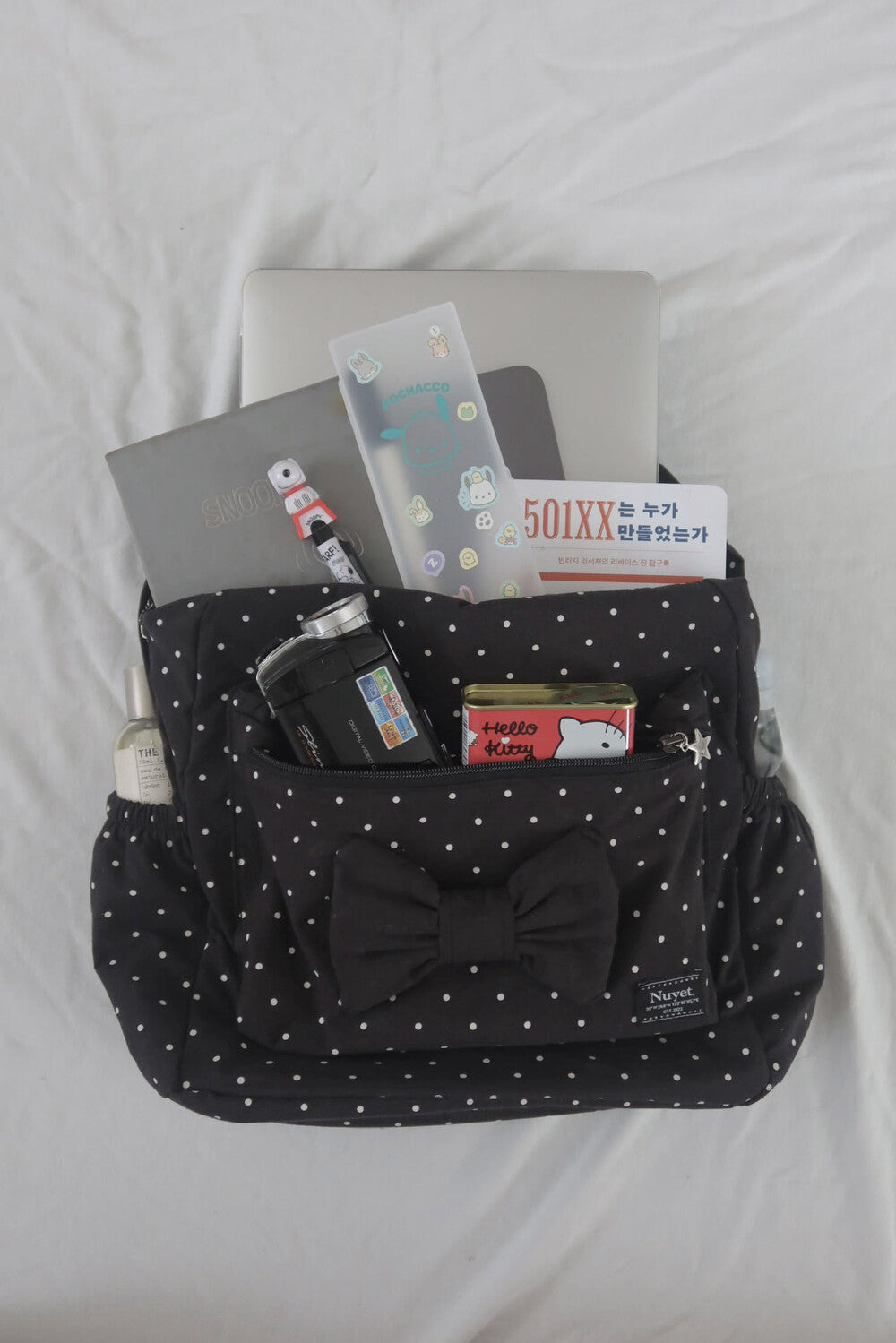 Nuyet - Polka dot ribbon backpack