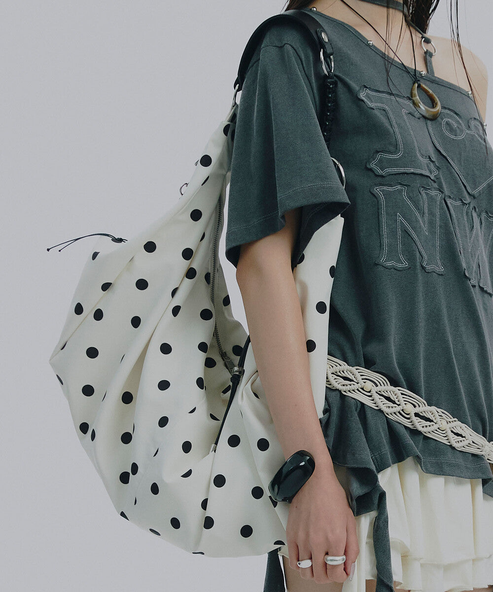 Notknowing - Braided Dot Shoulder Bag (IVORY)