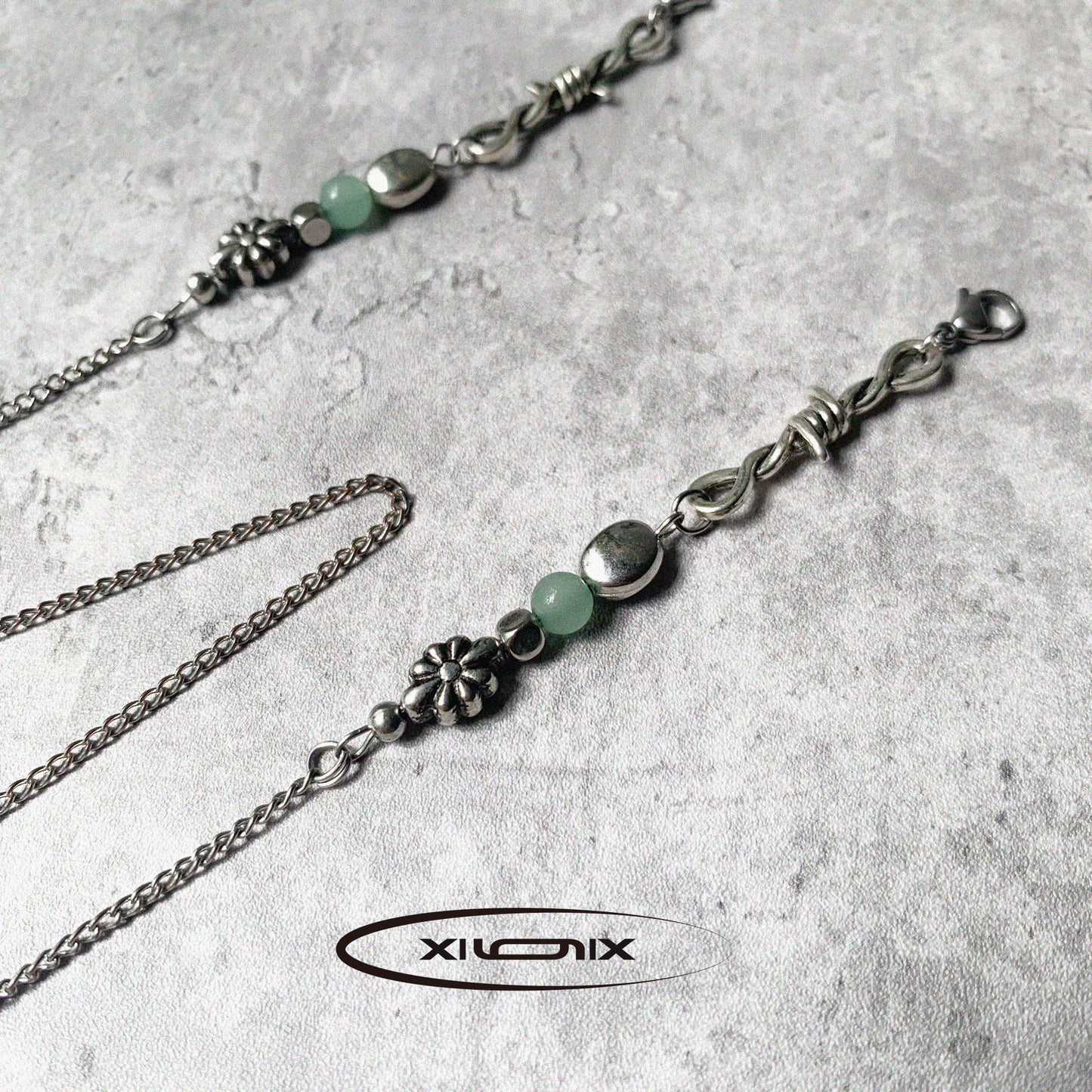 「XIUXIU」設計款淺玉口罩鏈