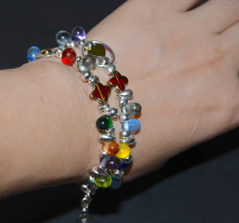 西班牙品牌OA-彩色玻璃珠手鍊