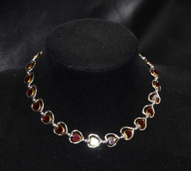 西班牙品牌OA-heart beaded necklace