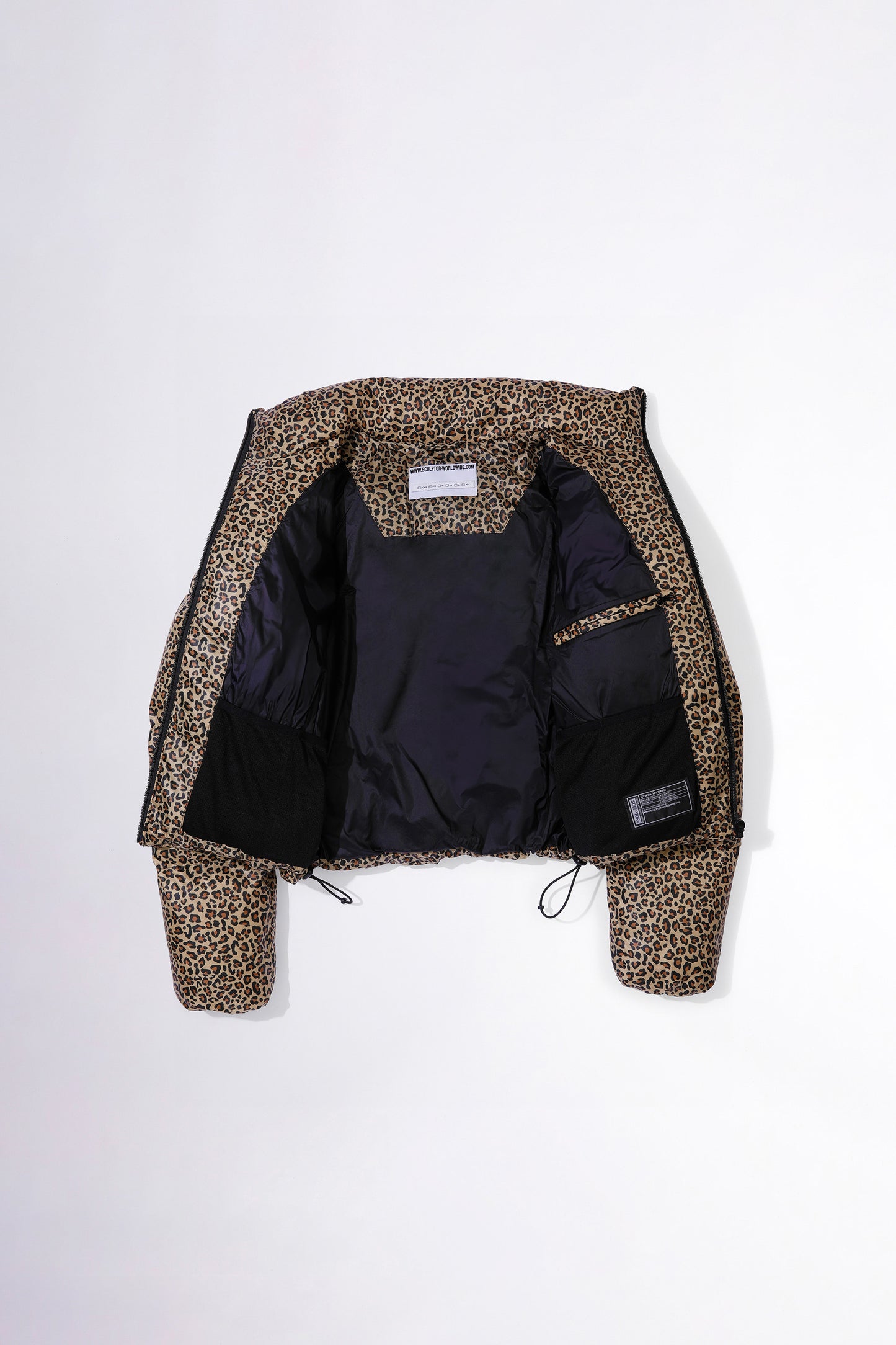 107 Cropped Puffer Down Leopard