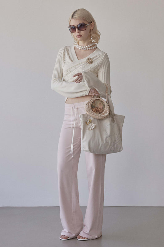 Sculptorpage - Faith Rhinestone Eco Bag Washed Natural