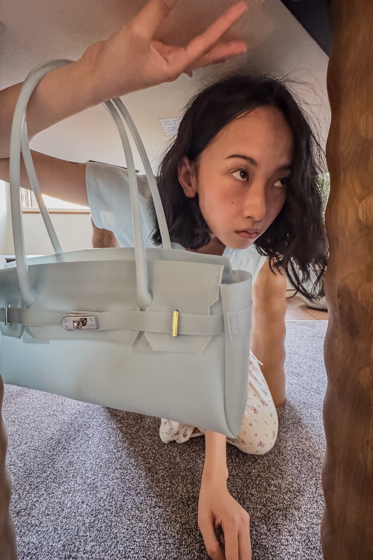 Jelly Firkin-JELLY TWO-WAY BAG IN ICE BLUE