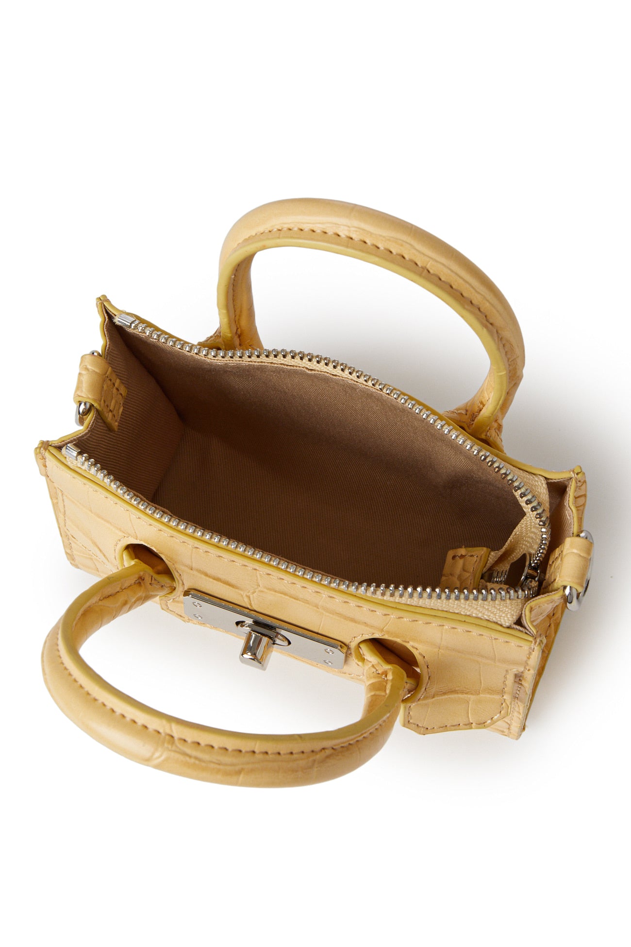 Deinet - CROCODILE PATTERN CHAIN MINI BAG IN BUTTER